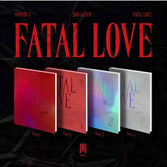 (NWOT) Monsta X Fatal Love Album Bundle w/ All Versions, No PCs + POB Gifts!! - Picture 1 of 6